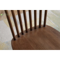 Dark Rubber Wood High Back Dining Chair